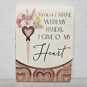 Pocket Notepad Moda Fabrics 75 Sheets Pink Foil Floral 4" X 3" Give Of My Heart